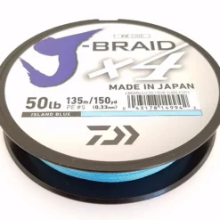 Daiwa J-Braid X4 Braided Line 150 Yards Island Blue